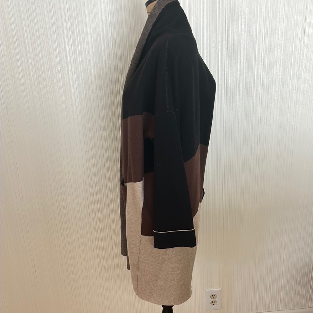 Colorblock Open Front Cardigan - Picture 2 of 8